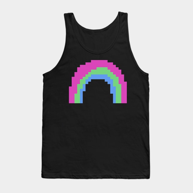 Poly Pride Rainbow Pixel Art Tank Top by christinegames